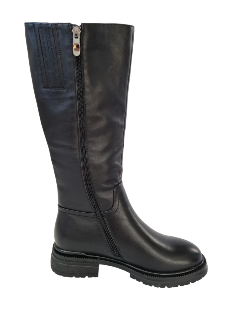 Urban ladies dámské kožené kozačky černé 