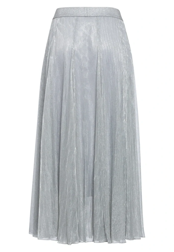 Marc Aurel elegantní stříbrná sukně s lesklým efektem