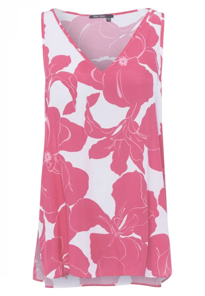 Marc Aurel top s růžovým květinovým potiskem