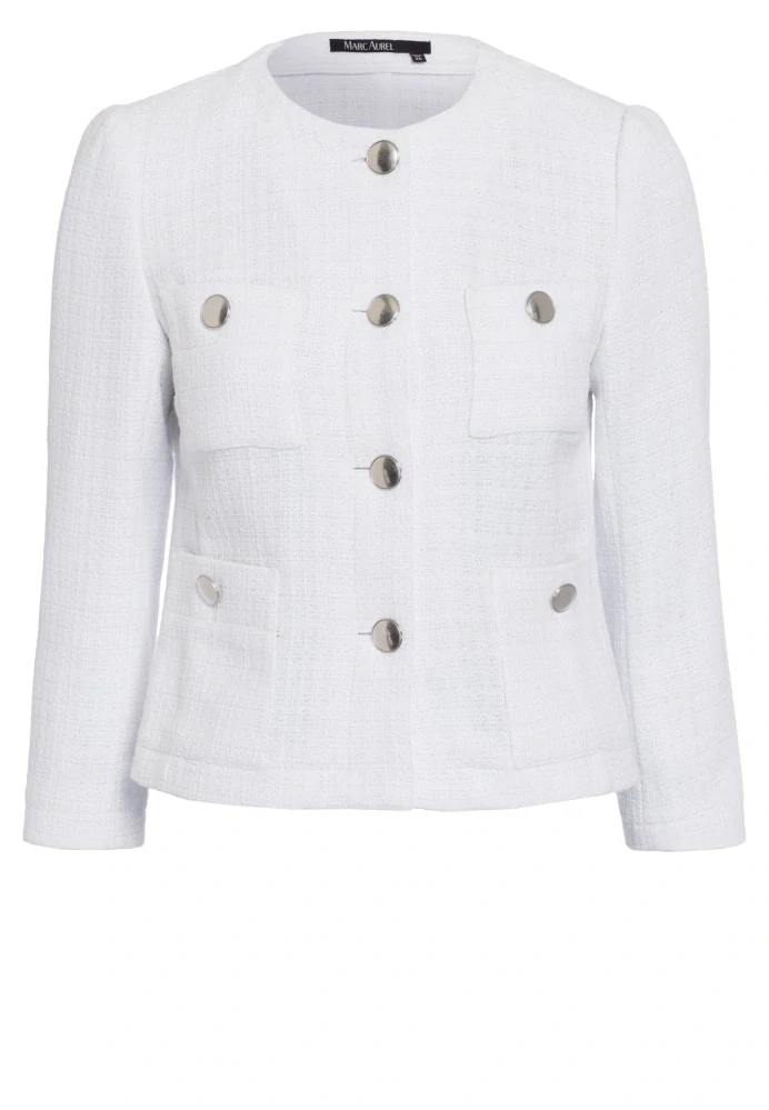 Marc Aurel Bunda z letního bouclé s lurexovou přízí