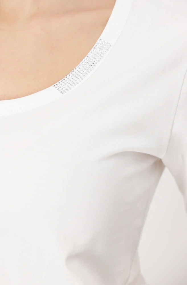 Monari jednobarevné tričko s ozdobami