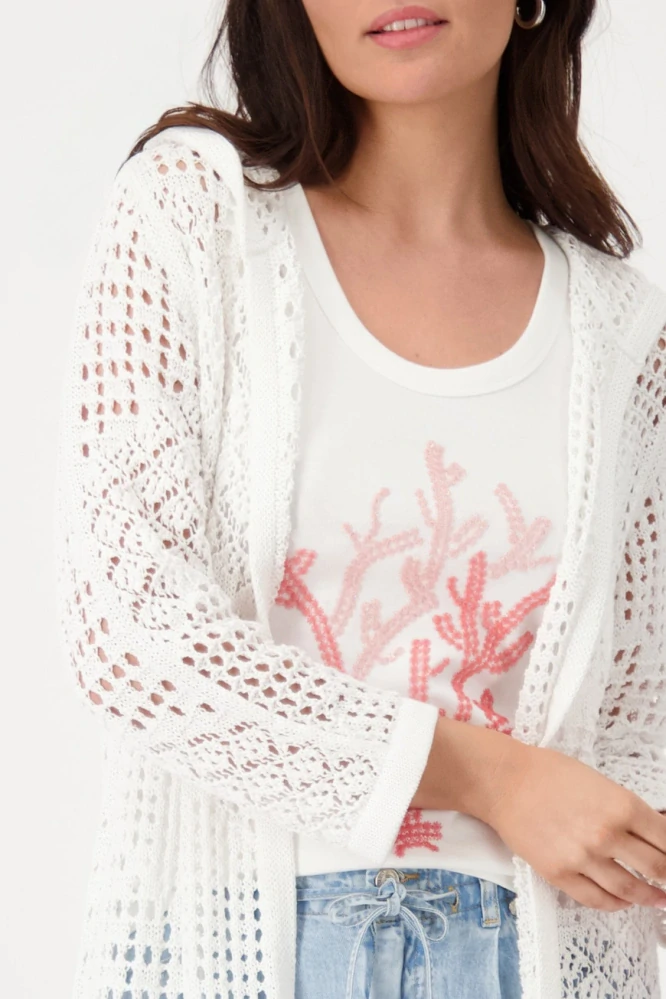 Monari pletený kabát s ájour vzorem