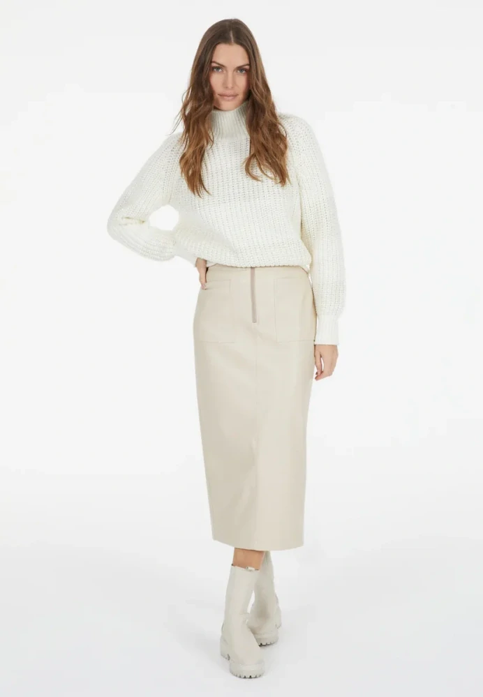 Marc Aurel sukně s koženým vzhledem