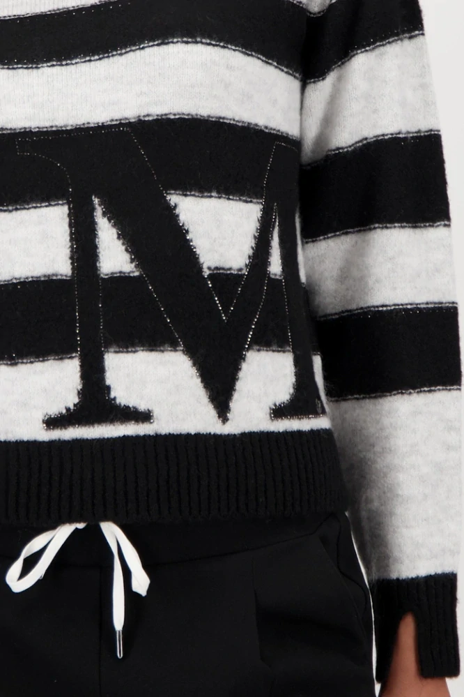 Monari elegantní svetr s pruhovaným vzorem