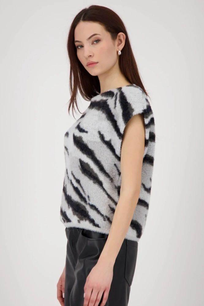 Monari svetrová vesta s tygřím vzorem