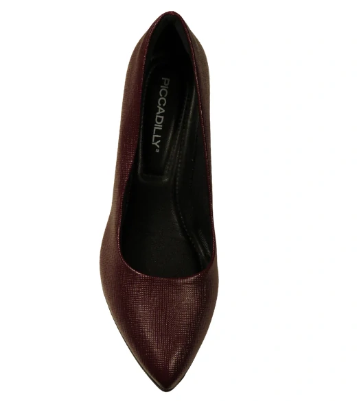 Piccadilly elegantní dámské lodičky na středně vysokém podpatku v bordó barvě
