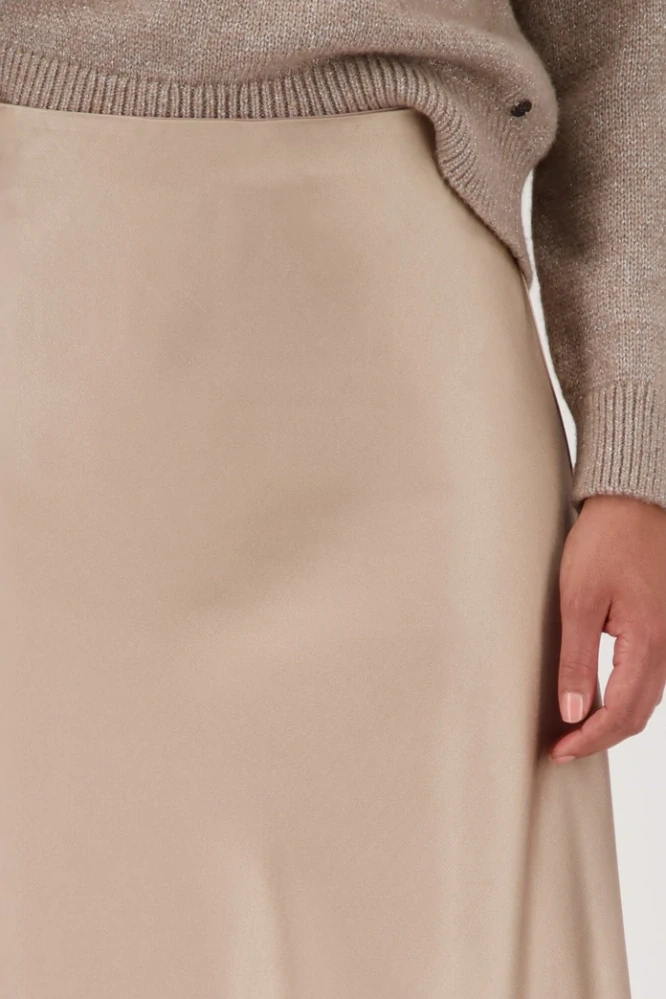 Monari elegantní saténová sukně midi délky