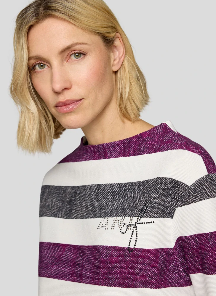 RABE svetr s pruhy a třpytivými detaily