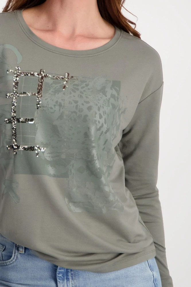 Monari dámská mikina s ozdobným nápisem