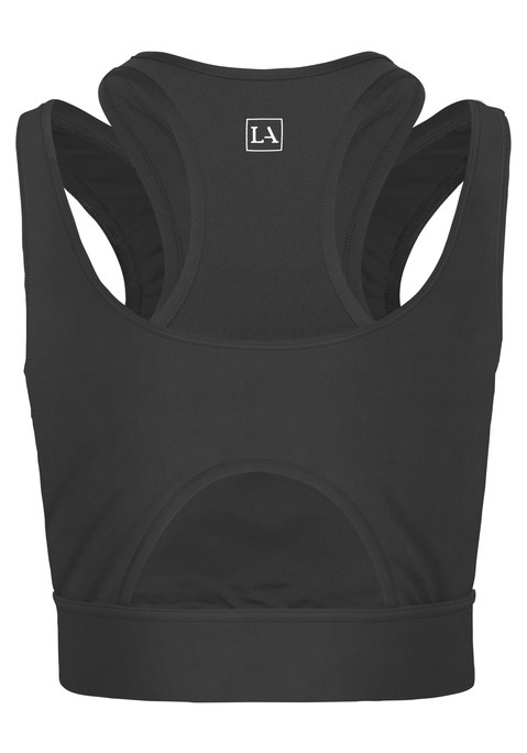 LASCANA ACTIVE Sportovní top v černé barvé