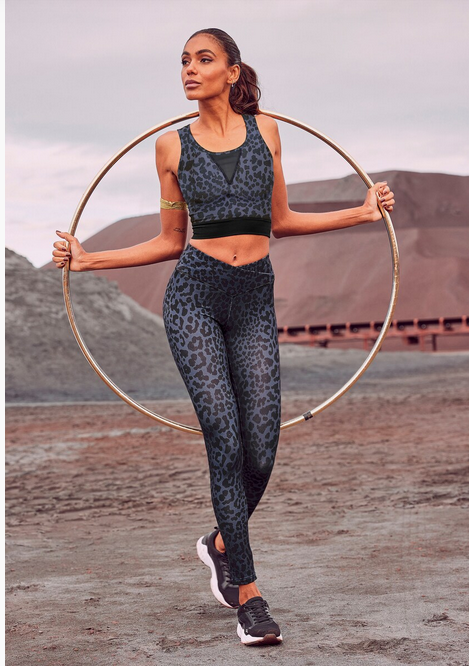 LASCANA ACTIVE Sportovní top v antracitová