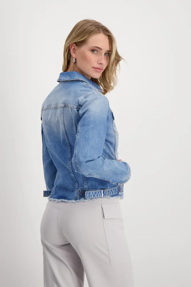 Džínová bunda s kamínky Monari 