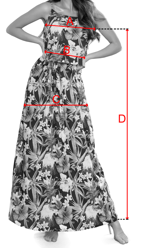 Dlouhé letní šaty s popruhy