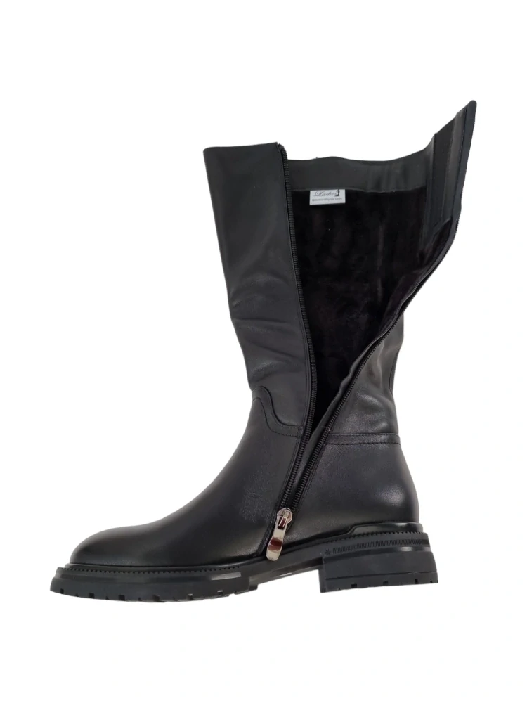 Urban ladies dámské kožené kozačky černé 