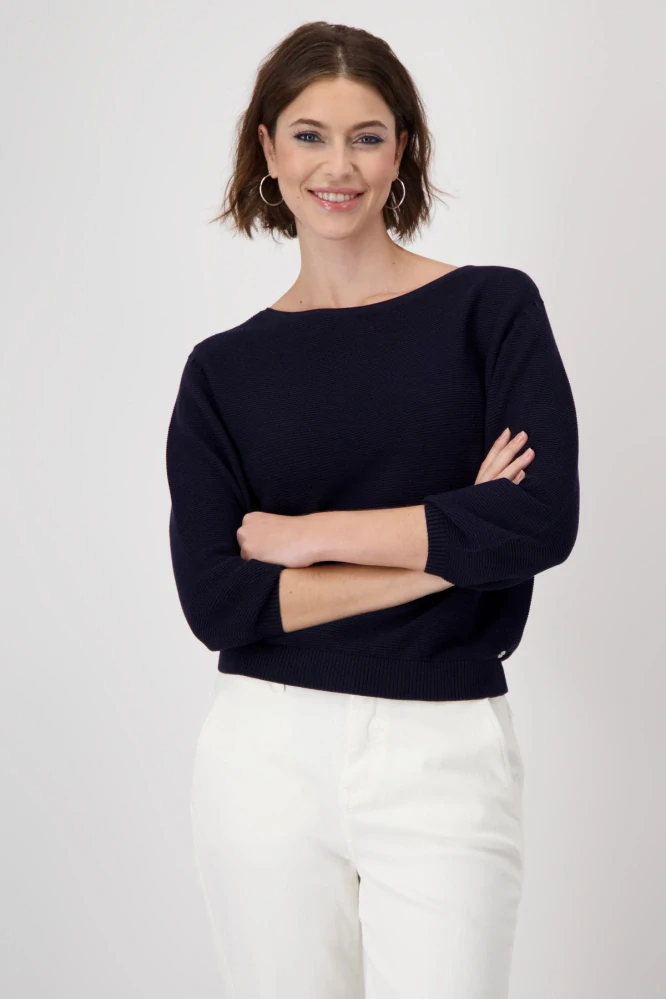 Monari pletený svetr vroubkovým stehem