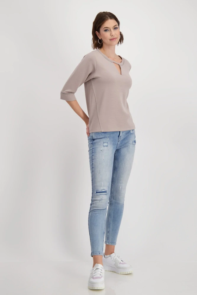 Monari dámská halenka s ozdobným výstřihem