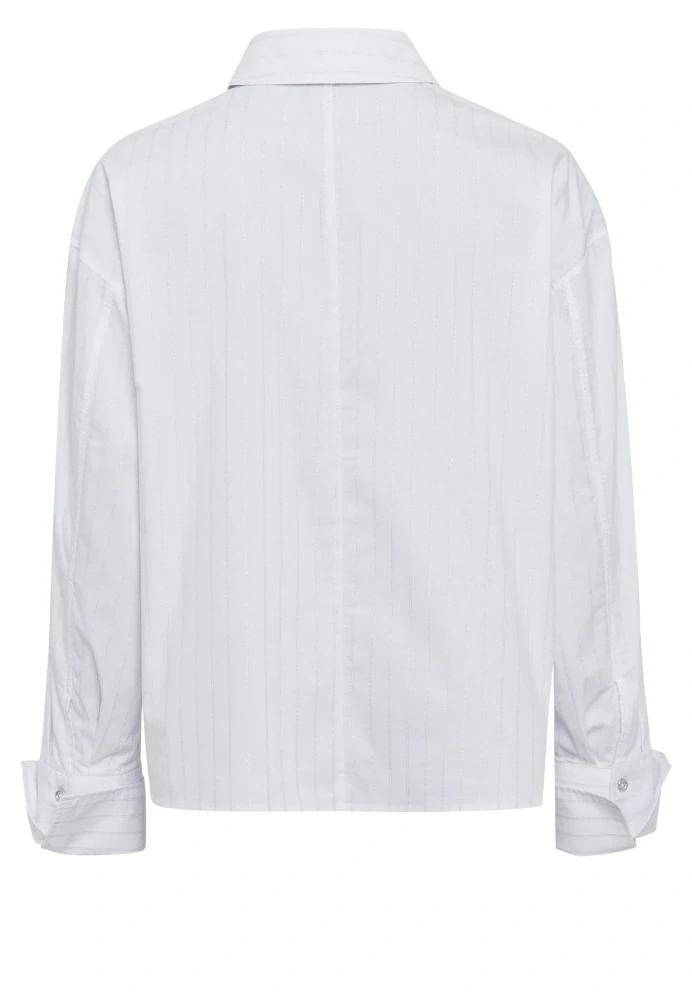 Marc Aurel bavlněná košile s lurexovými proužky