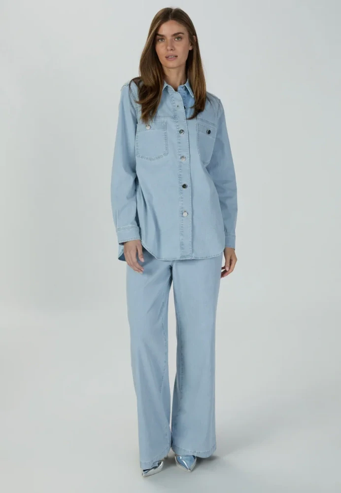 Marc Aurel džínová košile se směsi Tencel