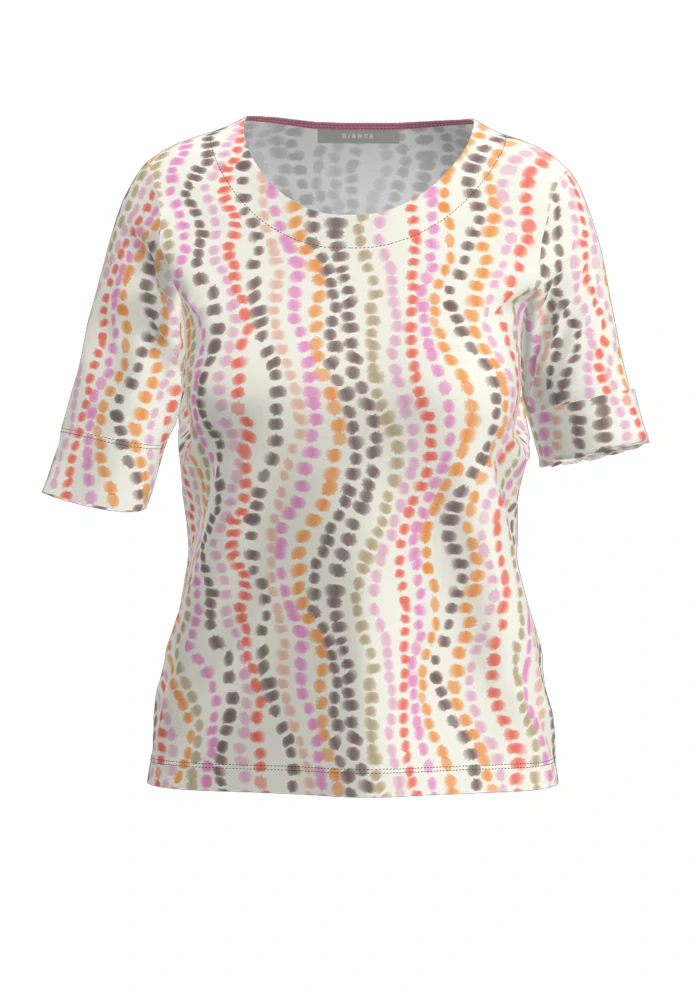 Bianca stylová halenka s potiskem v moderním designu