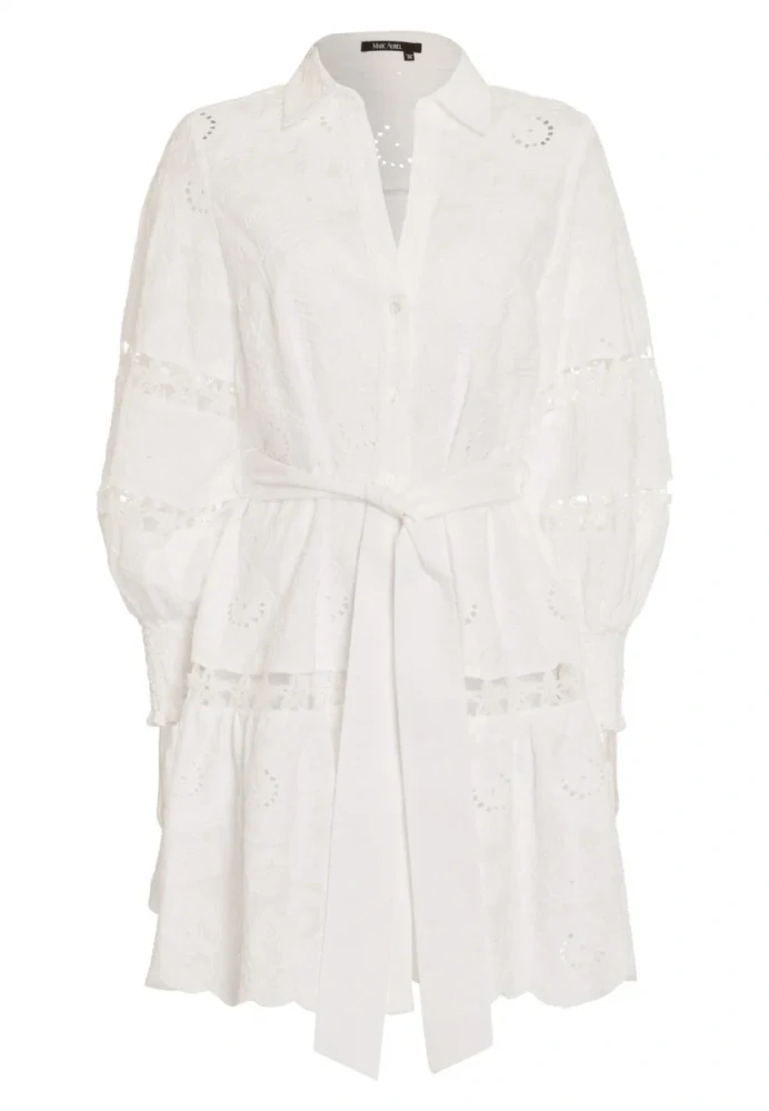 Marc Aurel vyšívané popelínové šaty volného střihu