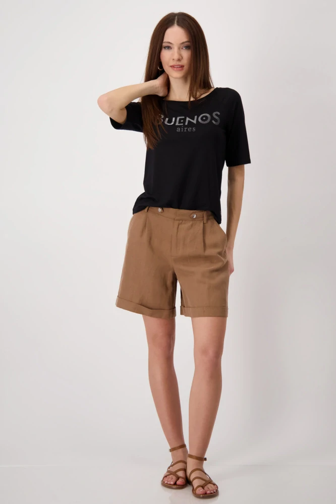 Monari tričko s lesklým nápisem