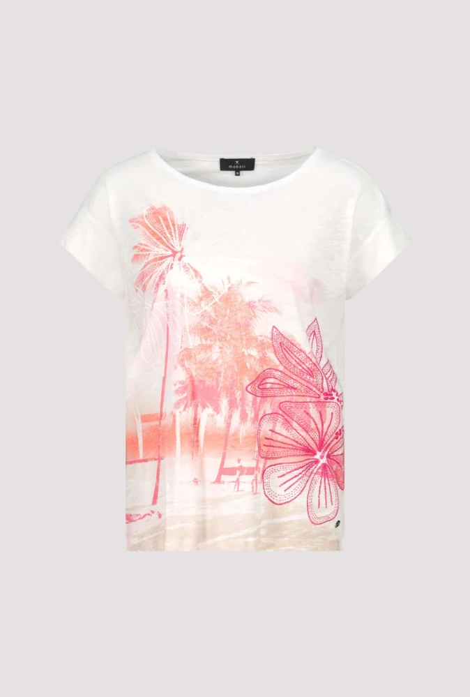 Monari tričko s potiskem palmy