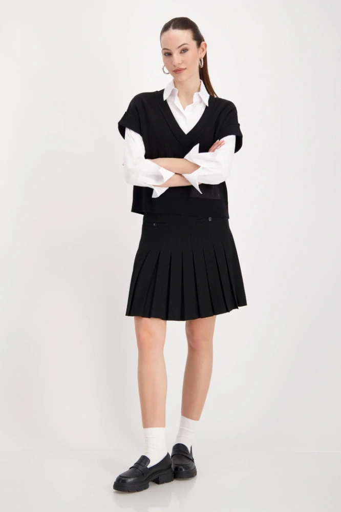 Monari svetrová vesta s klopou