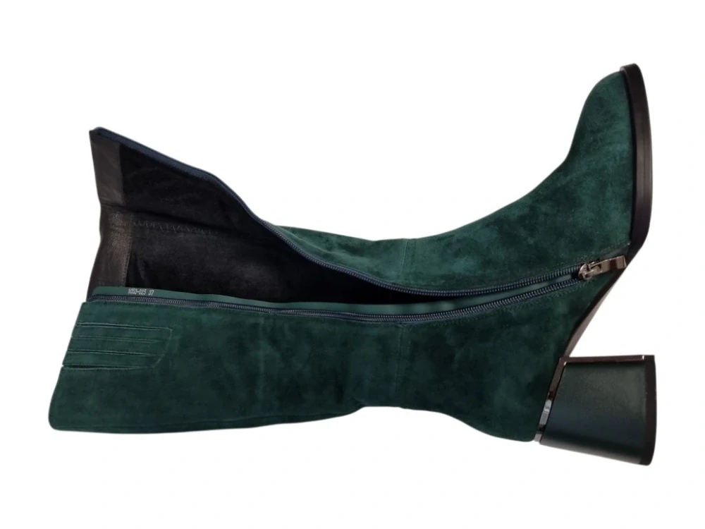 Urban Ladies dámské kozačky v elegantní tmavě zelené barvě