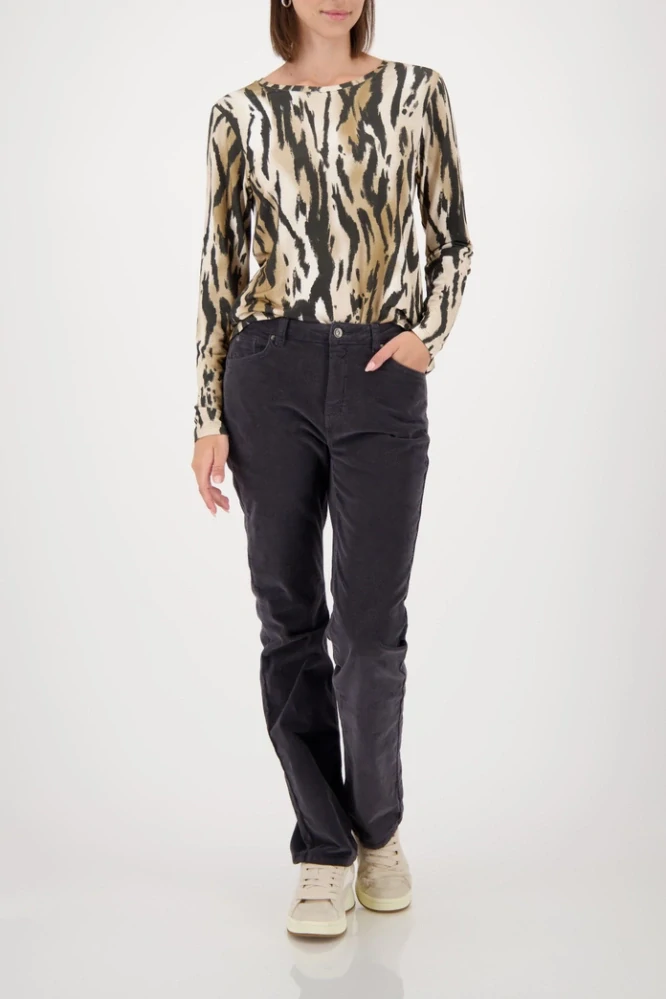 Monari pletený svetr s tygřím vzorem