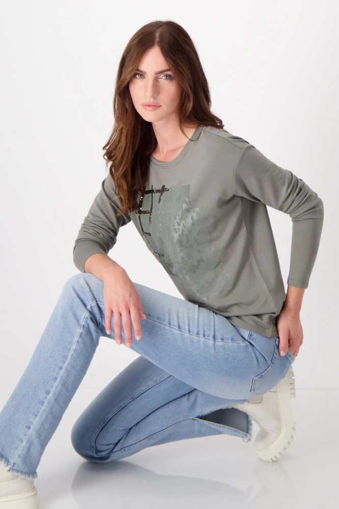 Monari dámská mikina s ozdobným nápisem