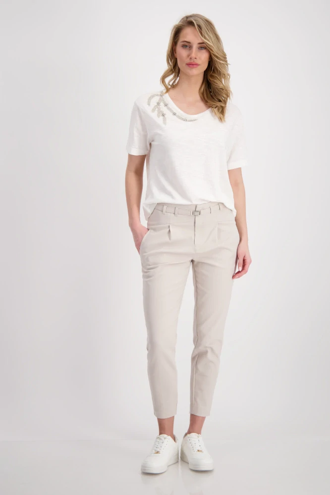 Monari dámské elegantní kalhoty s páskem