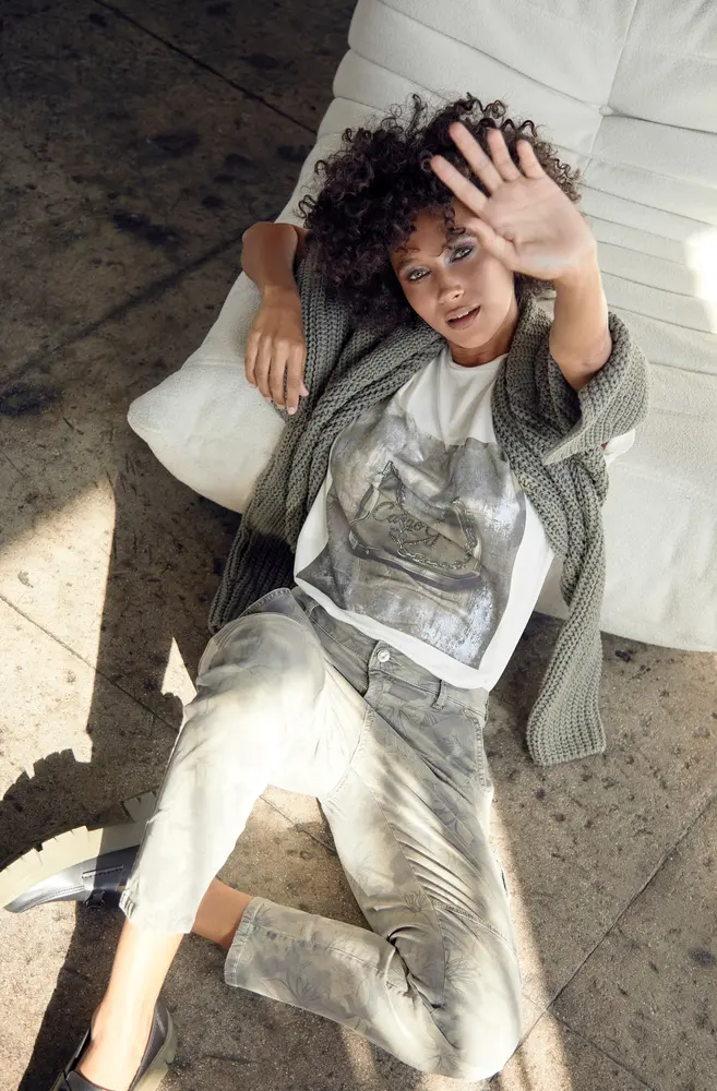 Monari trendy tričko s krátkým rukávem bílý