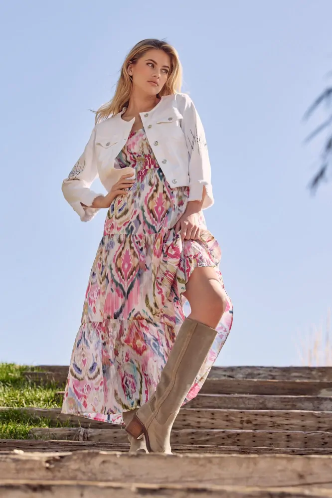 Monari volánové šaty s květinovým vzorem