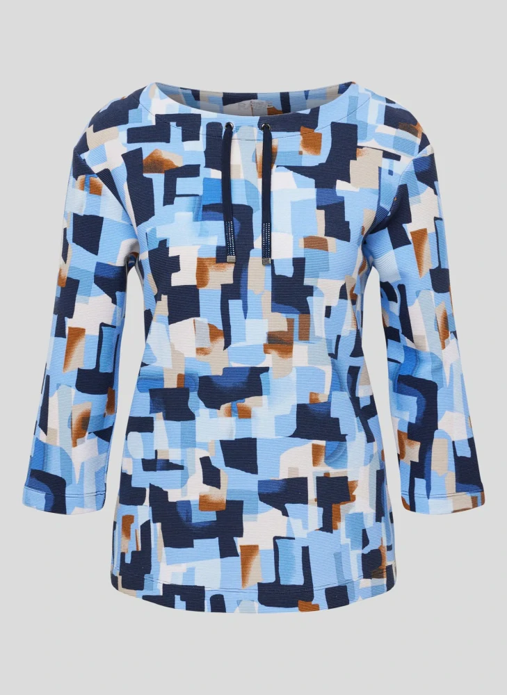 RABE vzorovaná mikina se stahovací šňůrkou