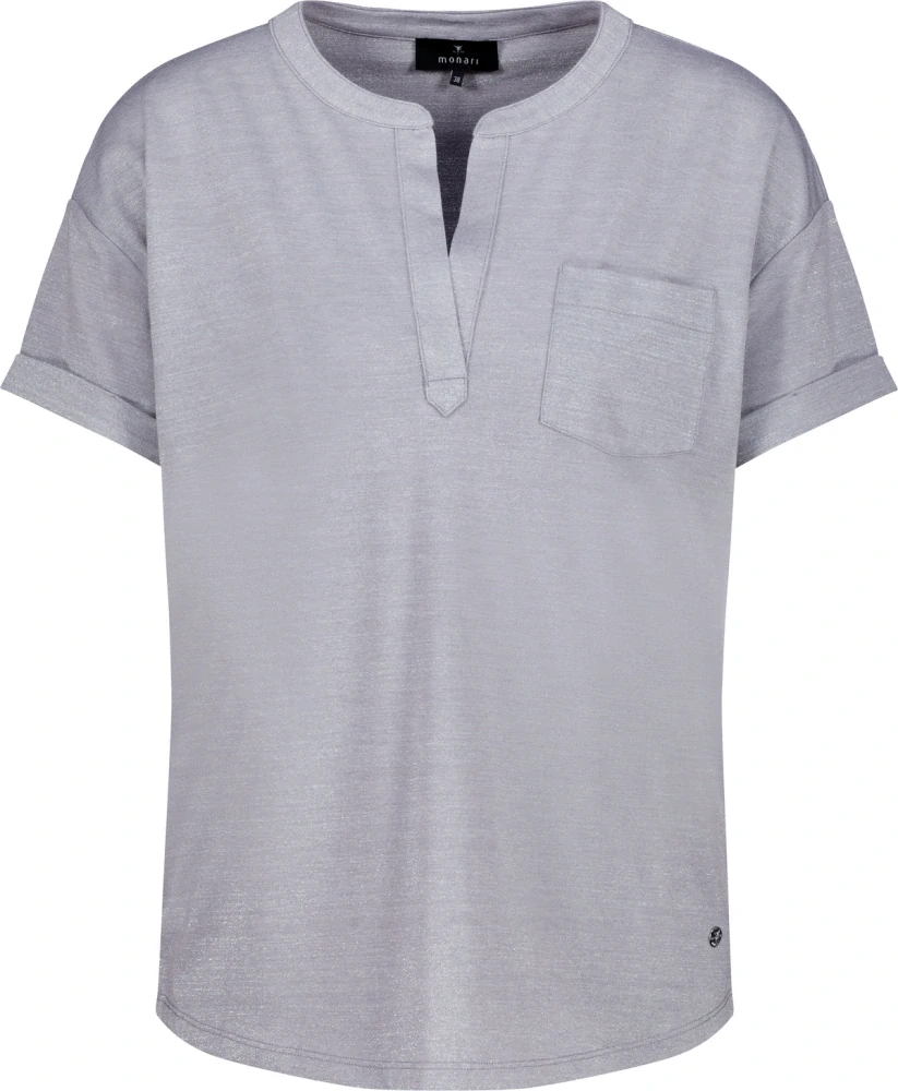 Monari tričko s výstřihem do V a třpytivým lurexem