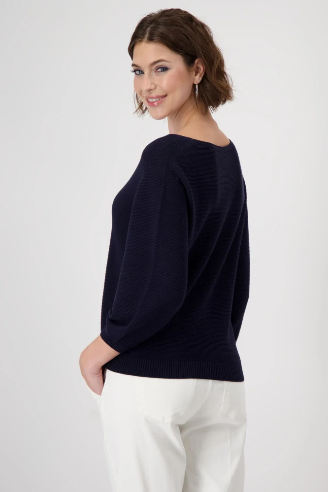 Monari pletený svetr vroubkovým stehem