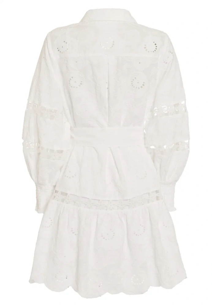 Marc Aurel vyšívané popelínové šaty volného střihu