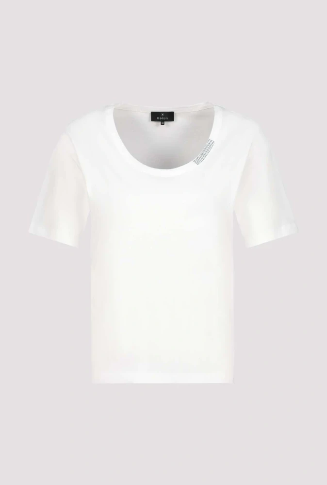 Monari jednobarevné tričko s ozdobami