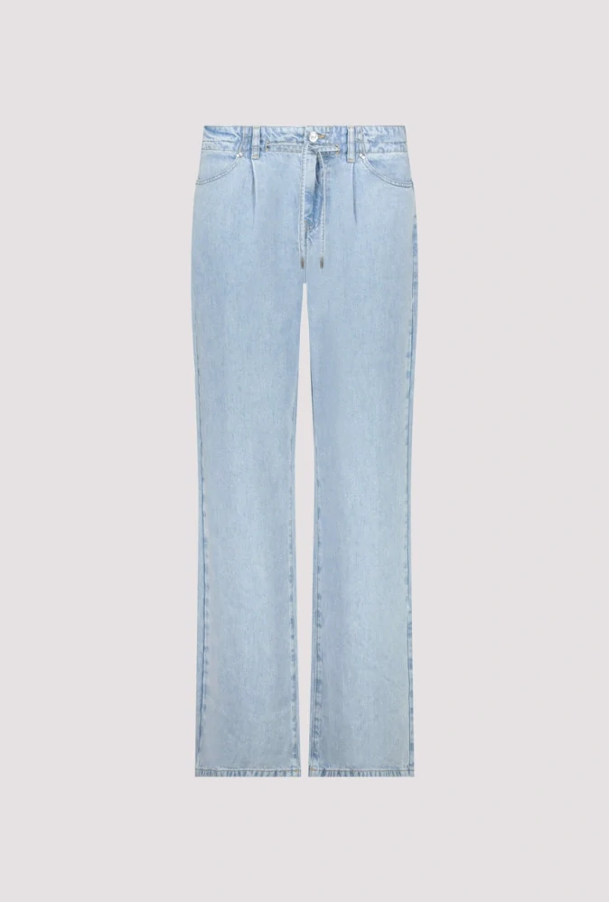 Monari džínové kalhoty s páskem na zavazování