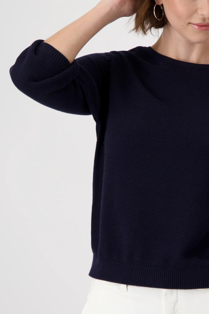 Monari pletený svetr vroubkovým stehem