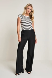 Para Mi elegantní dámské široké kalhoty "MIRA" s vysokým pasem