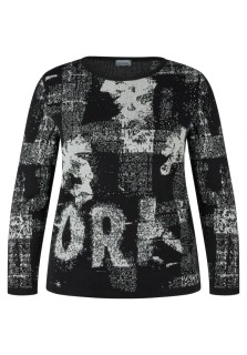 RABE stylový černo-bílý svetr