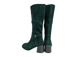 Urban Ladies dámské kozačky v elegantní tmavě zelené barvě