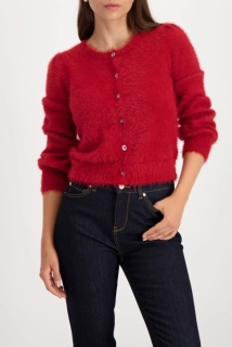 Monari kardigan na knoflíky – červený
