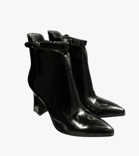 Urban Ladies lakované kotníkové boty na podpatku