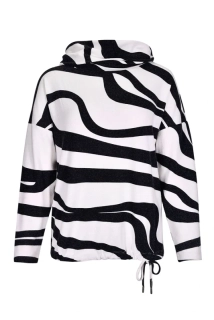 Kenny S dámská mikina s černo-bílým vzorem