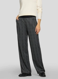 RABE šedé kostkované kalhoty s pohodlným střihem