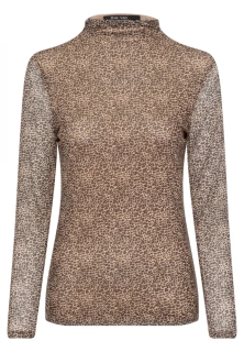 Marc Aurel leopardí halenka s dlouhým rukávem a stojáčkem