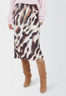 Marc Aurel midi sukně s abstraktním zvířecím vzorem