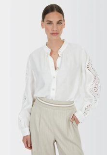 Marc Aurel bílá halenka s krajkovými rukávy